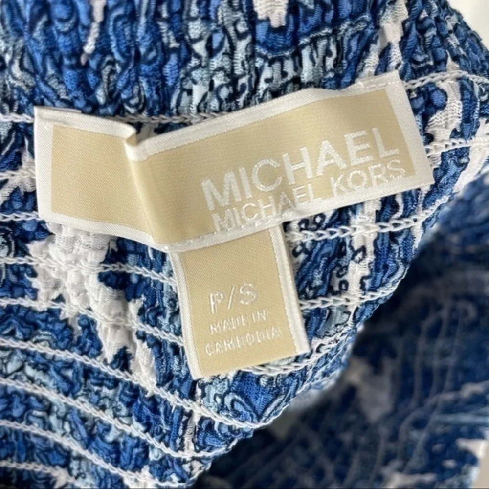 Michael Kors Skirt - NWT | Women Size Small | Ruffle Blue White Paisley